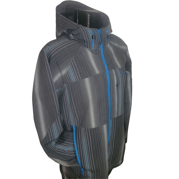 Columbia Men's Grey and Blue Hooded Softshell Jacket L - Picture 3 of 7